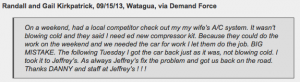 Watauga customer has Jeffrey's fix A/C